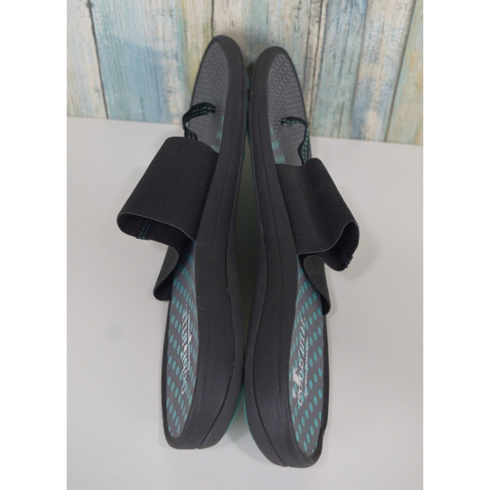 Cobb Hill By New Balance Women's Flip Flops Size 11 Black Blue Elastic Sandals - Picture 7 of 9